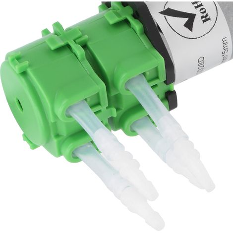 Pompe péristaltique à double tête, mini-pompe de circulation, pompe à eau à angle droit, tuyau de pompe 35 mm DC12V (1/5)