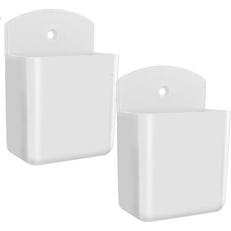 2 soportes para mando a distancia,Soporte adhesivo de pared para bolígrafos,Soporte de pared multifuncional blanco para el hogar (1/5)