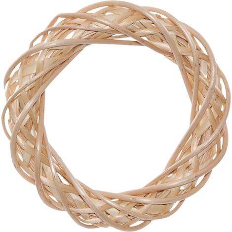 Couronne en osier blanc, diam. 20 x H. 3,5 cm (lot de 10) (1/2)