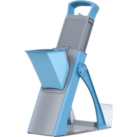 Mandoline de Cuisine Safety Slicer Manuelle Multifonction Tous Coupe Légumes Lame en acier inoxydable, Julienne, Cubes, Fcoupe Patate Frite carotte (1/5)