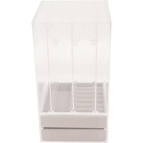 5-Drawer Acrylic Earring Holder, Storage Display Stand, Clear Acrylic Earring Holder (1/5)