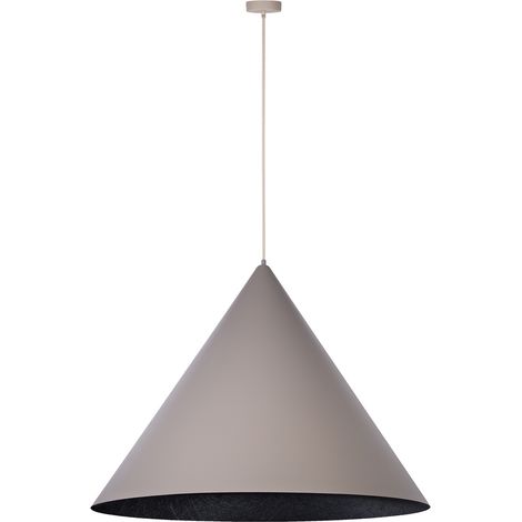 Suspension taupe/noir Ø77 3feux 3xE27 Vesuvio Sigma IP20 (1/4)
