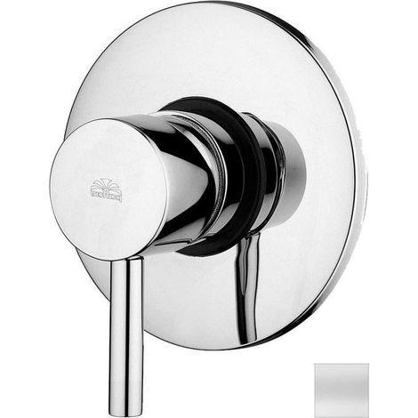 Mattweiße Unterputz-Brausebatterie Ø 116 mm Serie Paffoni Light LIG011BO  Messing - Opak Weiß (1/2)