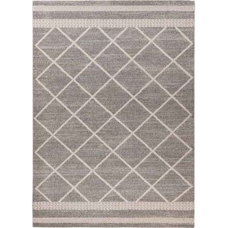 Tapis Tissé Graphique "Rhombus II" Beige & Marron 120 x 170 cm (1/5)