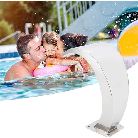 Wasserfall-Poolarmatur aus Edelstahl 304, Bogendesign, G1-Innengewinde, Springbrunnen für Schwimmbäder, Landschaftsgärten und Freizeitbereiche