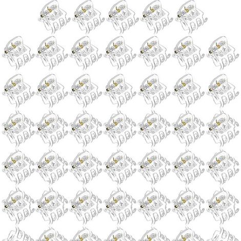 40 mini fermagli per capelli, 1,5 cm di diametro - realizzati in plastica trasparente, adatti a ragazze e donne per creare diverse acconciature.