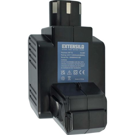 EXTENSILO Akku Ersatz für Hilti BP72, BP60, 331530, BP40 für Werkzeug (4000 mAh, NiMH, 24 V)