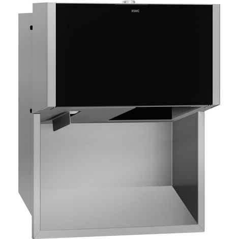 KWC AR WC-Doppelrollenhalter, EXOS, Edst.,  284x350x147 mm, UP, Front ESG schwarz