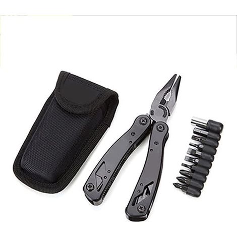 Couteau de poche multifonction noir, lisse et bien conçu (1/5)