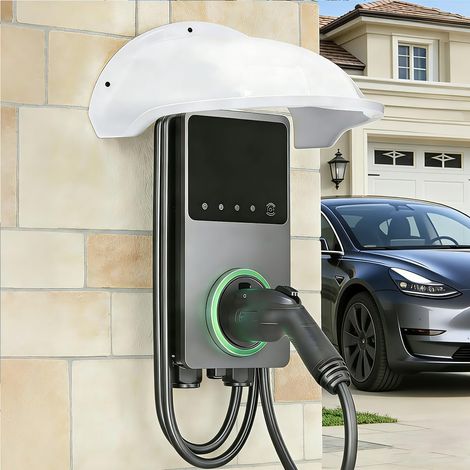 Wallbox Auvent de Protection Contre Les intempéries pour Station de Recharge de Voiture électrique, Protection Contre la Pluie, Protection UV, Protection Solaire, auvent pour Station de (1/5)