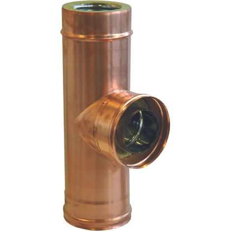 90° T-Stück aus Edelstahl/Kupfer 90g dp d 130