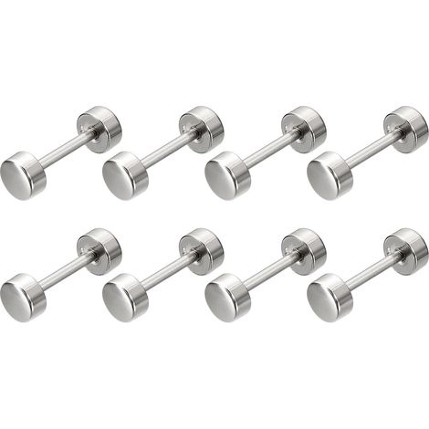8pcs Métal Sac Sangle Connecter Boucles, 19x29mm Porte-monnaie Vis Fixation Rivets Barbell Forme pour Sac Main Ceinture Poignée Connectif Décoration (Argent Ton) (1/5)