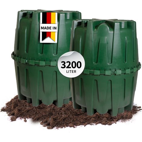 4rain HERKULES Regenwassertank-Set 3200 L