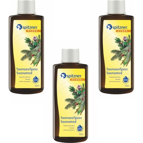 Spitzner Vorteilspack Saunamed je 190 ml 3er Saunaaufguss Sparset Aufgussset
