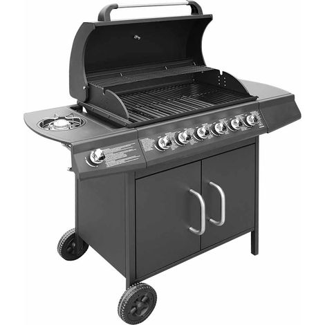 Maison Exclusive - Barbecue e Griglia a Gas 6+1 Fornelli Nero (1/5)