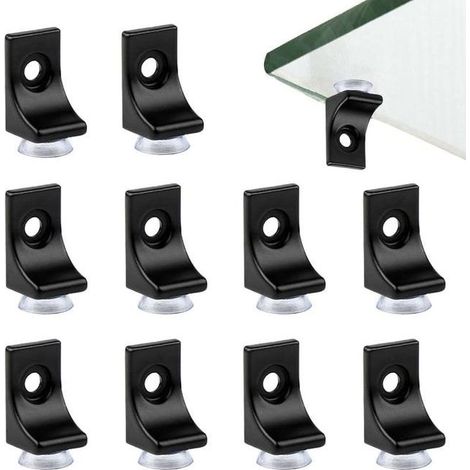 GDHZS-12 fixations pour supports de montage d'étagères en verre, supports muraux, fixations d'angle pour supports de montage en verre (1/4)