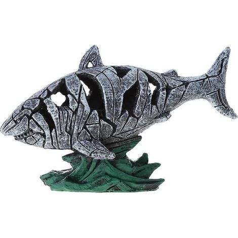 Hai-Statue aus Kunstharz, rissige Tierskulptur, Figur, Kunsthandwerk, Ornament für Zuhause, Schlafzimmer, Büro, Schreibtischdekoration