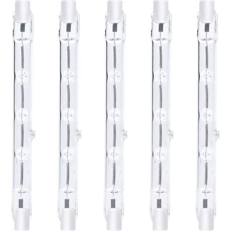 R7s 300W Dimmable Halogen Bulb – Warm White 2800K – 3000lm – AC220-240V – Pack of 5 for Landscape and Security Lighting (1/5)