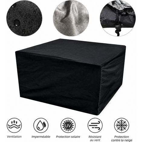 Housse de protection mobilier de jardin Oxford 210D noir 6868120cm 68 120cm 45 × 40 × 25 cm 300 g – Livraison gratuite