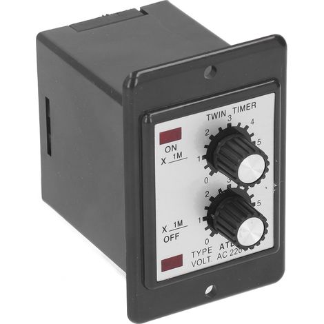 Relais temporisé double 6M à cycle alternatif, contrôleur de temporisation haute précision, relais temporisé double cycle AC220V (1/5)