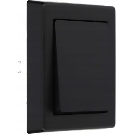 Interrupteur à sonnette 250 V 10 A IP20 encastré noir mat (1/2)