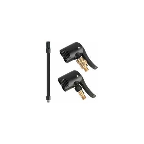 2 Pcs Adaptateur de Valve de Pneu de Voiture, Embout Gonfleur,Adaptateur, Tête de Pompe de Remplacement Filetée avec Double Valve,pour Les Pneus de Voiture, de Vélo et de Moto - Crezuo (1/4)