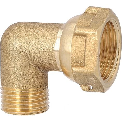 Equerre laiton avec écrou-chapeau 1/2" mâle x 1/2" éc rou-chapeau