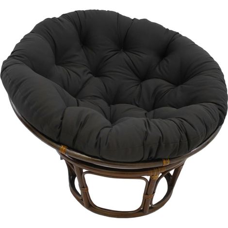 Coussin Papasan en microsuède polyester, 1 pièce, rembourrage moelleux pour fauteuil suspendu, housse lavable, confortable et durable, idéal pour salon et terrasse (1/4)