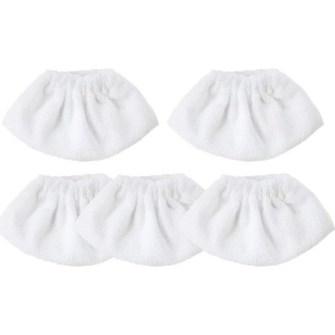 5 Pièces Bonnettes Microfibre,Lingettes Accessoire pour Nettoyeur à Vapeur, Compatibles avec la Majorité des Nettoyeurs à Vapeur,,Lavables et Réutilisables (1/5)