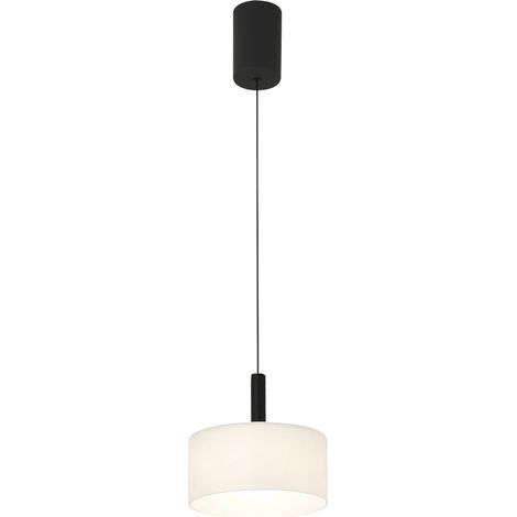 Suspension moderne noire verre blanc LED 8W Italux