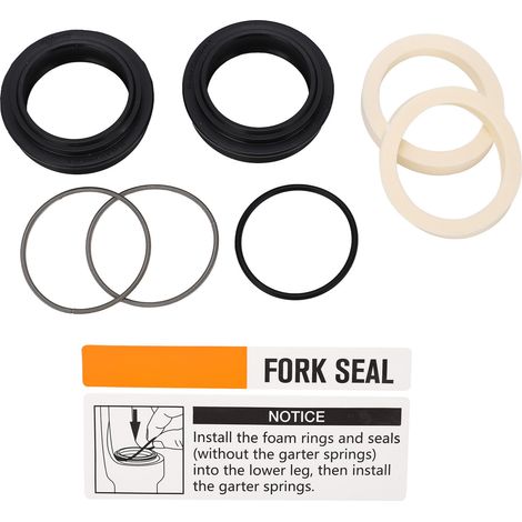 Jeu de joints d'étanchéité 34-44 mm et outil de montage pour fourche de VTT, kit de réparation complète avec joints huile et poussière. (1/5)