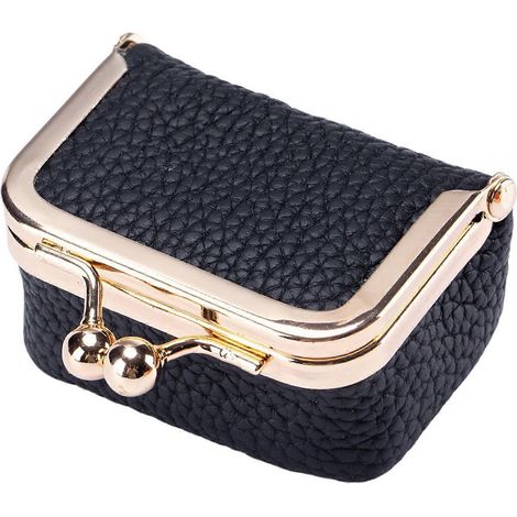 Boîte à bijoux compacte à plusieurs compartiments, petite pochette à bijoux, cadeau d'anniversaire pour maman, noire (1/5)