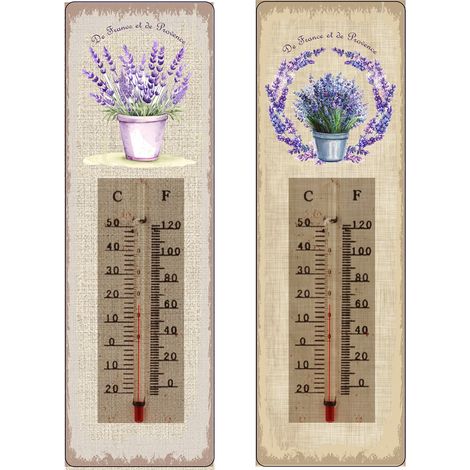 Signes Grimalt Termometro 2U Piatti in legno Termometro rettangolare marrone - 25x8x1 cm