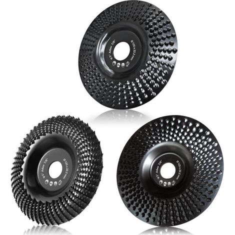 Disque Bois Meuleuse 125mm, 3 Pièces Disques de Meulage pour Façonner, Meuler et couper. Roues pour Meuleuse d'angle,de (1/4)