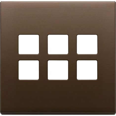 VIMAR - 22695.12 Placca 3Mx6 BS Flat bronzo scuro spazz.