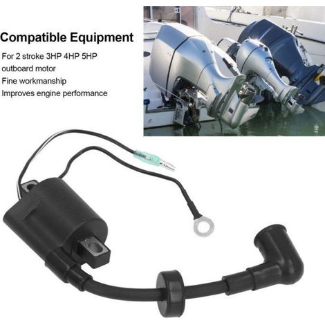 Bobine D Allumage - Moteur Bateau 2 3 4 5 Hp - Compatible Outboard - Référence 6E0 85570 00 - 1 Pièce (1/5)
