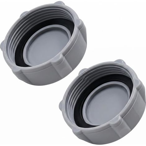 2PCS Bouchon Vanne Vidange pour P6H1158 P01006 Accessoires Piscine Vidange Hors Sol Pièces Rechange Drainage Piscine,Étanchéité Renforcée contre Les Fuites,Assure Une Fermeture Efficace,Gris (1/5)