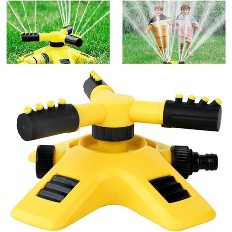 Aspersor de jardín para césped con rotación de 360 grados Aspersor de jardín con conexión para manguera Solución ideal para regar el césped (1/5)