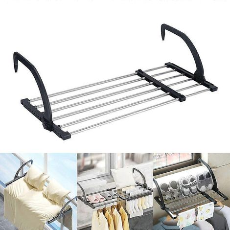 Étagère à chaussures extensible et multifonctionnelle avec séchoir à chaussures pour balcon (1/4)
