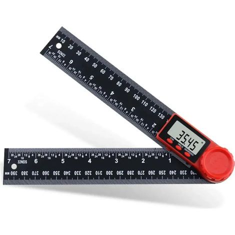 Règle d'angle numérique avec écran LCD 360° de 200 mm, inclinomètre, rapporteur, outil de mesure (1/5)