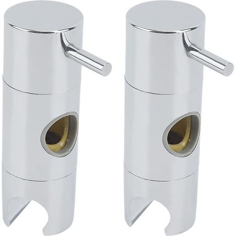 Support réglable pour pommeau de douche chromé (2 pièces) (1/5)