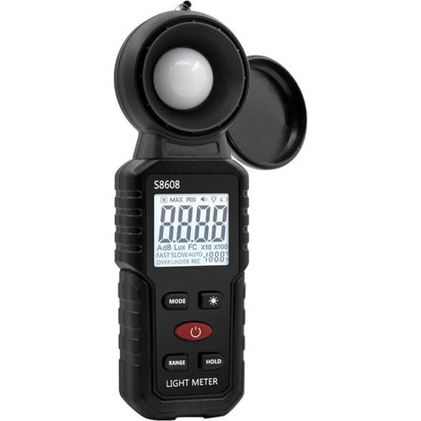 Digital Luxmètre Numérique, Mesure des Lumières avec 0.1-200,000 Lux, Posemètre Numérique Portable Ambiante Portée Jusqu'à 200,000 Lux pour Lumière LED, Plantes
