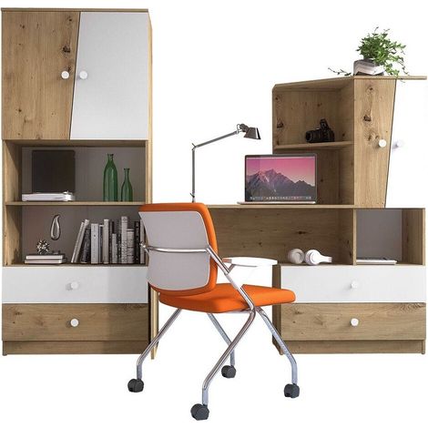 Conjuntos de muebles Almira 115, Roble Artisan + Blanco