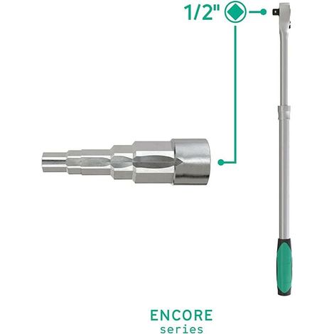 Serbia – Clé de montage étagée univers 1/2'' – 5 tailles pour sanitaires – Acier Q-30 – Conception anti-gauchissement pour espaces restreints (1/5)