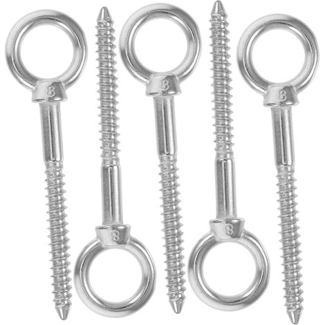 Unomor Lot de 5 vis à œil en acier inoxydable autoperceuses (1/5)