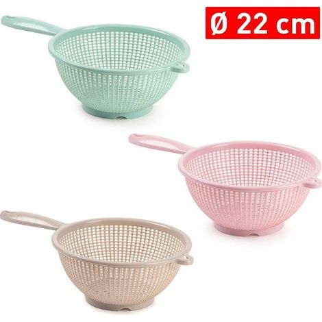 1 Pezzo Colapasta da Cucina in Plastica con Manico 22 cm 3 Colori (1/2)