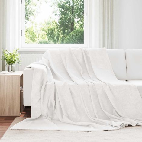 Wohndecken 6 pcs Weiß 240 x 270 cm Fleece