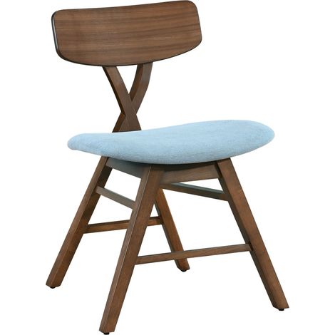 Selsey Loomens – Silla de madera, marrón / azul