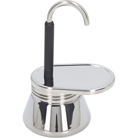 Vtizikl Petit moka en acier inoxydable (grade alimentaire) à un bec, durable et léger – idéal pour préparer du café italien chez soi ou en camping, compatible avec les plaques de cuisson.