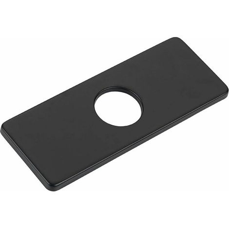 Rectangular Sink Faucet Rosette with 4 Stainless Steel Hole (Matte Black) (1/5)